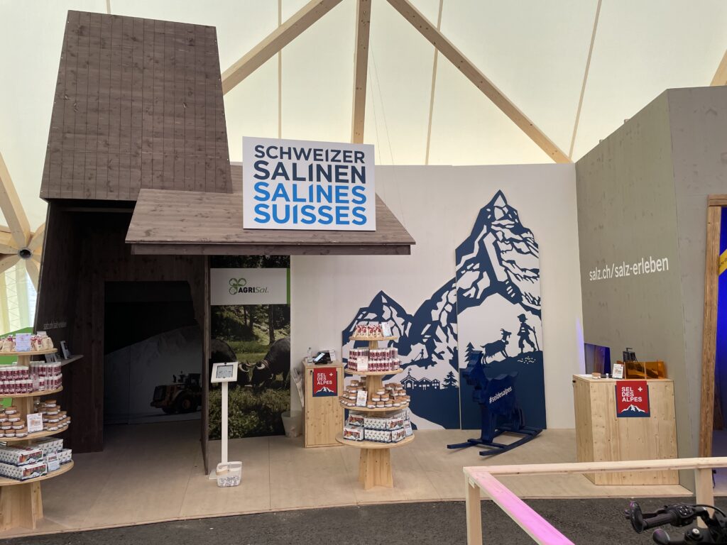 Stand der Schweizer Salinen am ESAF 2022